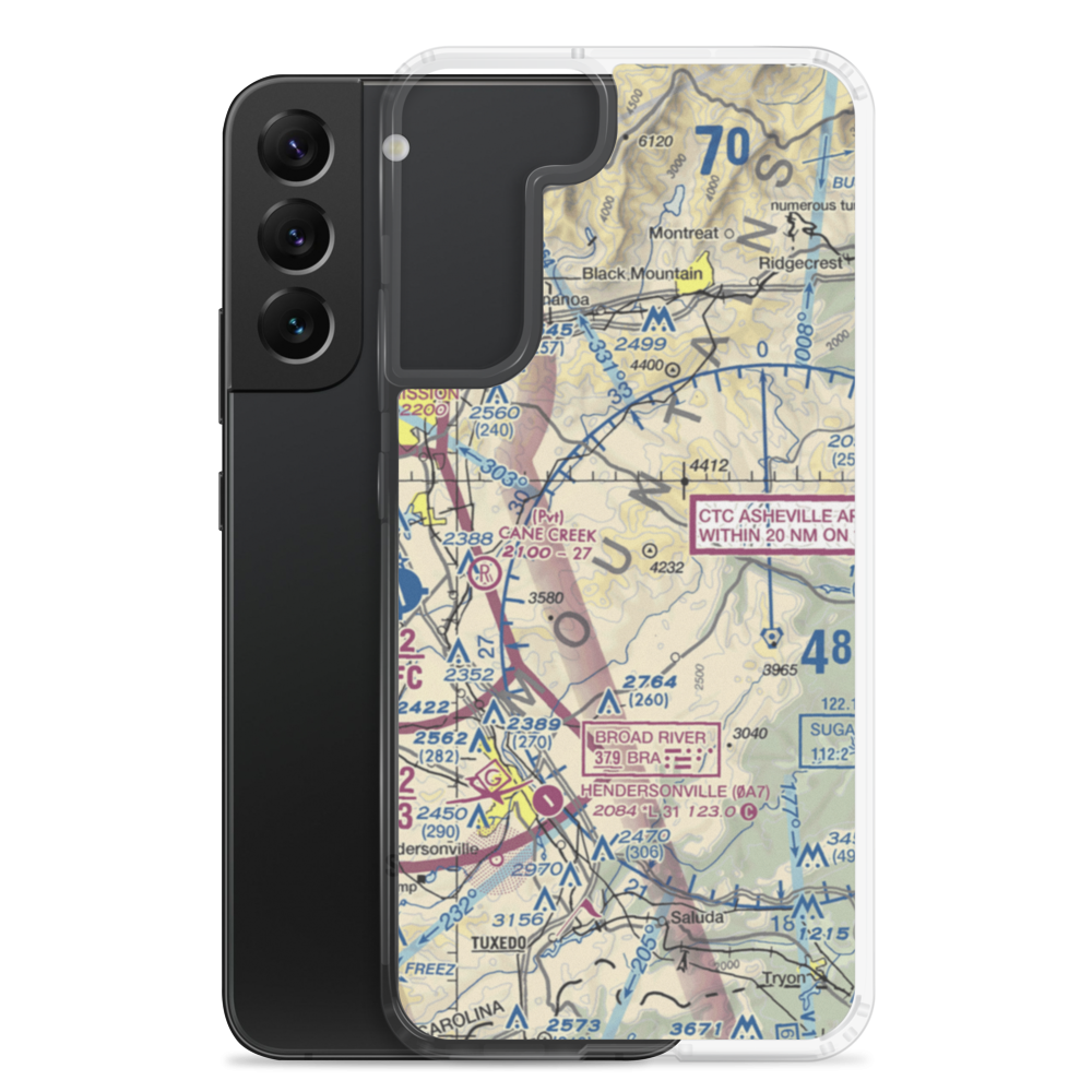 Bearwallow Farm Airport (0NC1) VFR Sectional Samsung Case Samsung Galaxy S22 Plus model shown