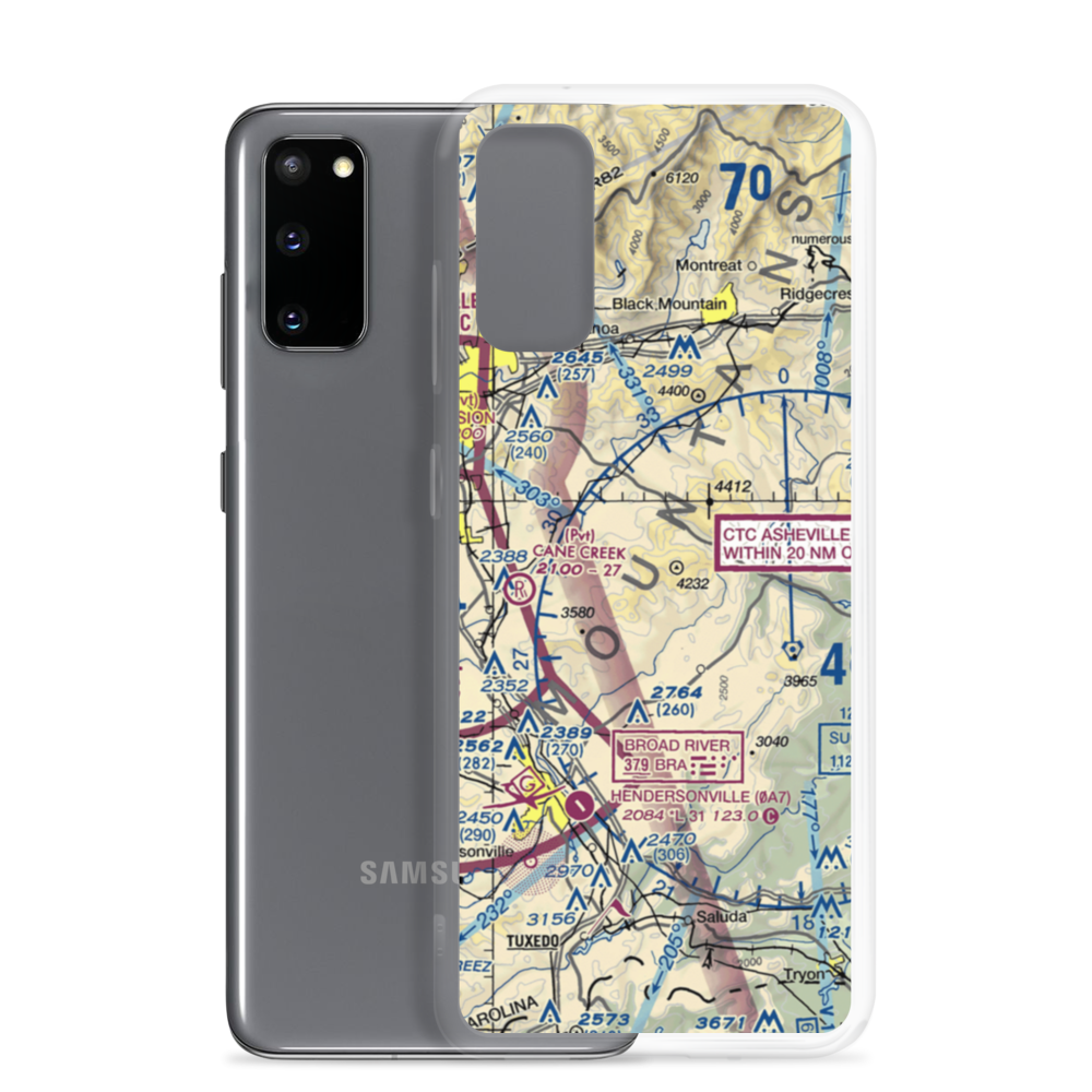 Bearwallow Farm Airport (0NC1) VFR Sectional Samsung Case Samsung Galaxy S20 model shown