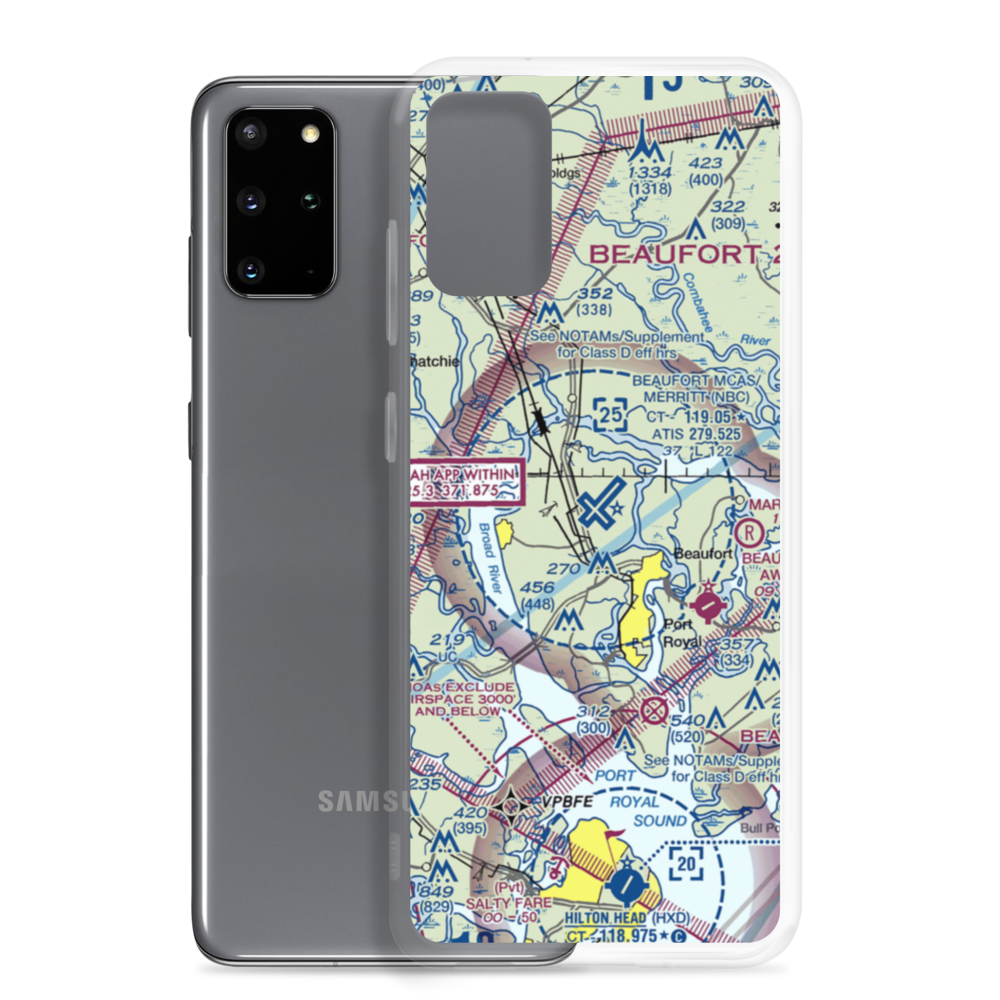 Beaufort MCAS - Merritt Field (NBC) VFR Sectional Samsung Case Samsung Galaxy S20 Plus model shown