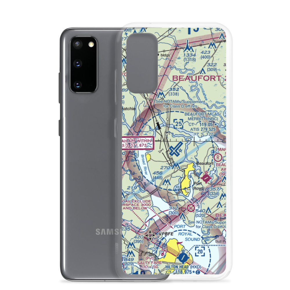 Beaufort MCAS - Merritt Field (NBC) VFR Sectional Samsung Case Samsung Galaxy S20 model shown