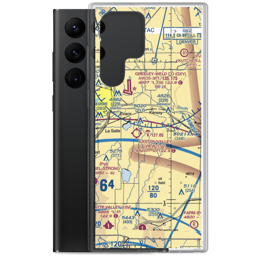 Beaugh Airport (9CO7) VFR Sectional Samsung Case Samsung Galaxy S22 Ultra model shown