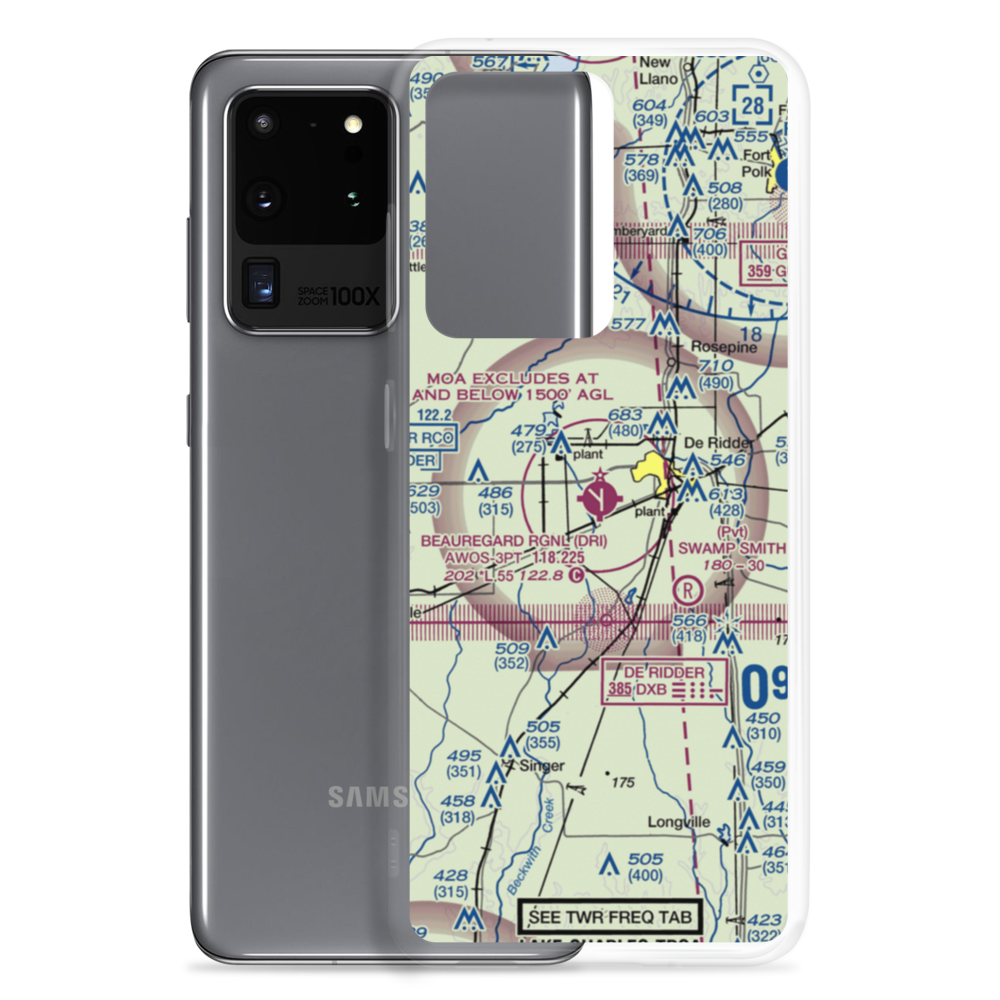 Beauregard Regional Airport (DRI) VFR Sectional Samsung Case Samsung Galaxy S20 Ultra model shown