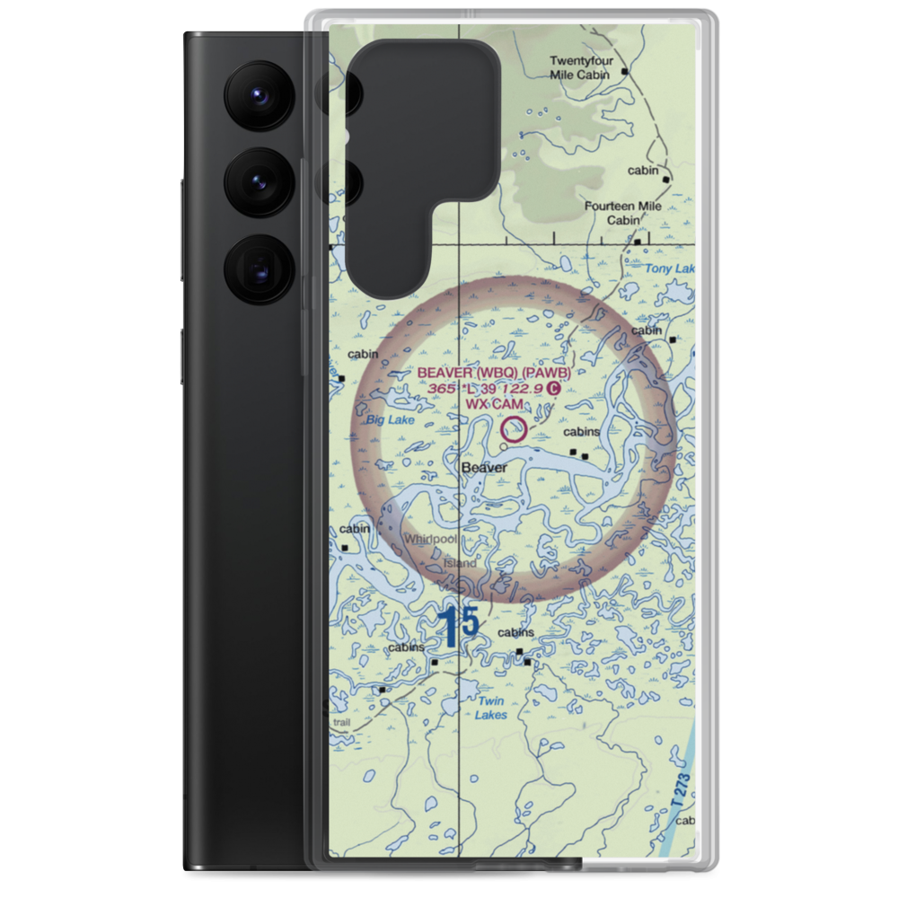 Beaver Airport (WBQ) VFR Sectional Samsung Case Samsung Galaxy S22 Ultra model shown