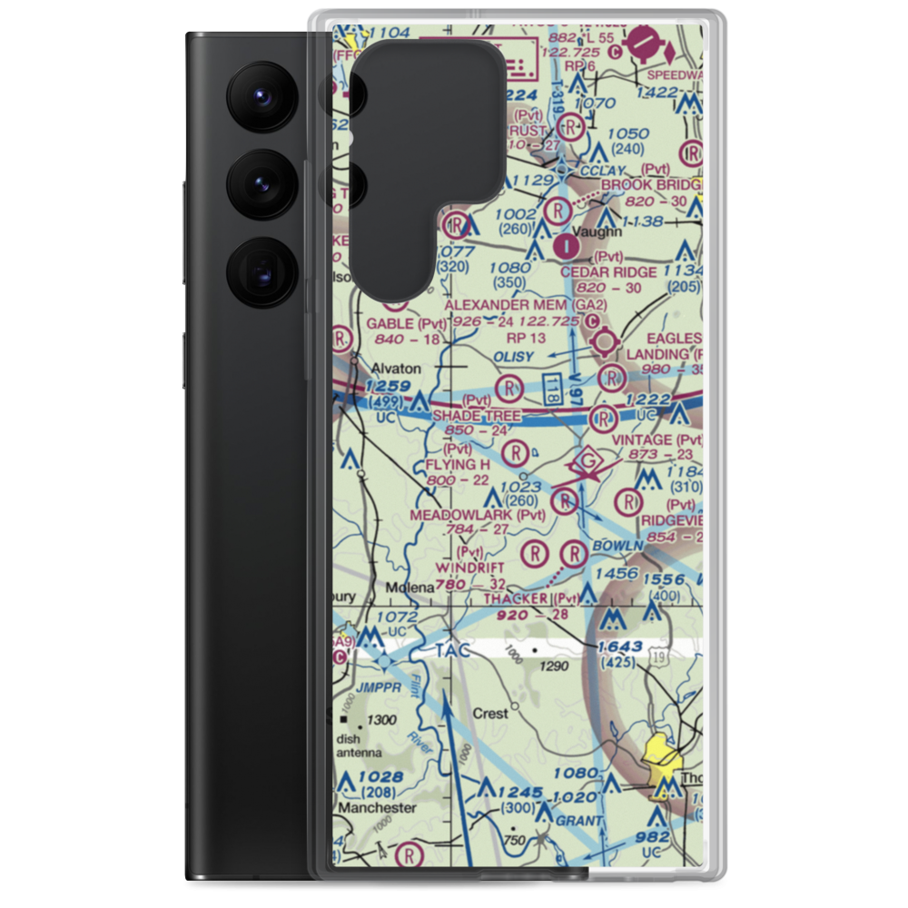 Beaver Creek Airport (88GA) VFR Sectional Samsung Case Samsung Galaxy S22 Ultra model shown