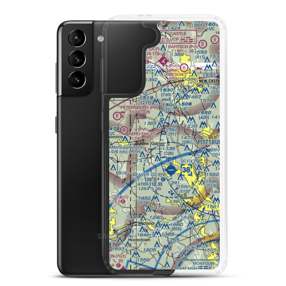 Beaver Creek Ultralightport (1PA5) VFR Sectional Samsung Case Samsung Galaxy S21 Plus model shown