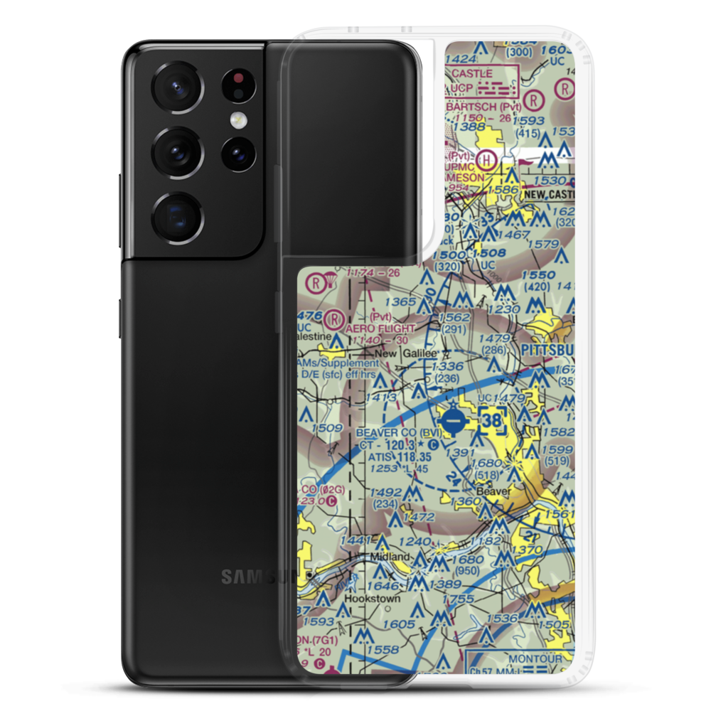 Beaver Creek Ultralightport (1PA5) VFR Sectional Samsung Case Samsung Galaxy S21 Ultra model shown
