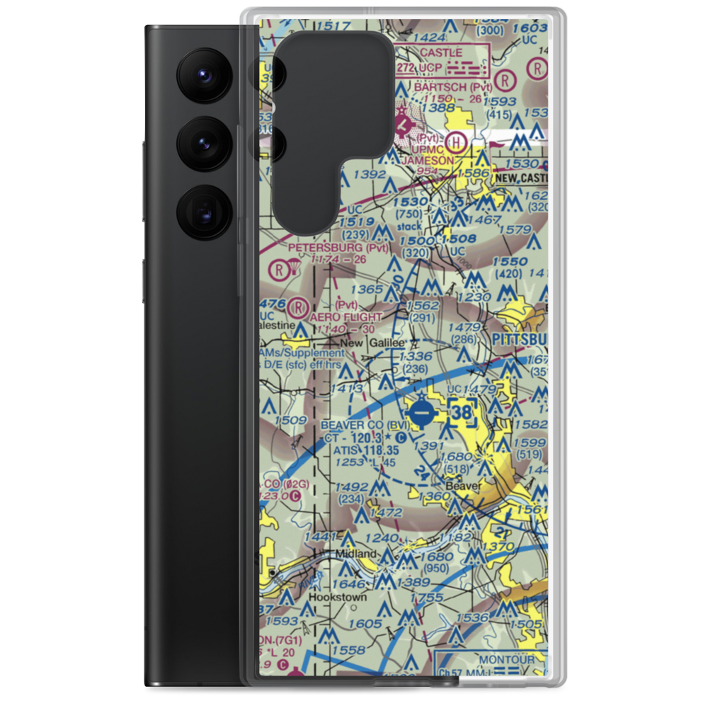Beaver Creek Ultralightport (1PA5) VFR Sectional Samsung Case Samsung Galaxy S22 Ultra model shown