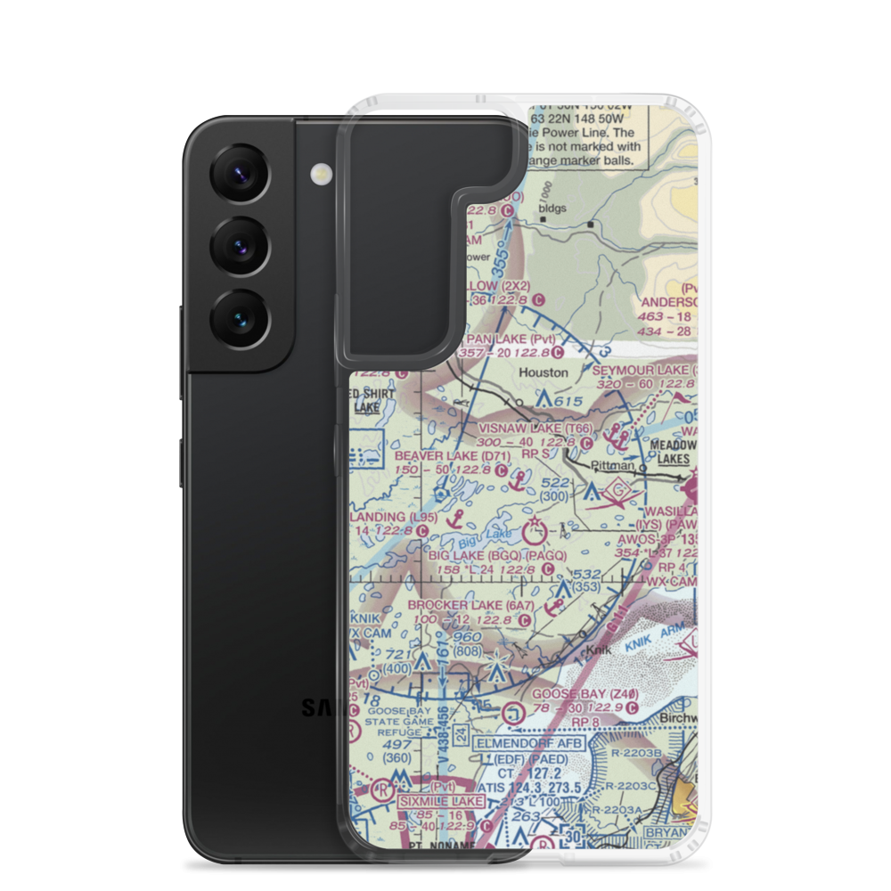 Beaver Lake Seaplane Base (D71) VFR Sectional Samsung Case Samsung Galaxy S22 model shown