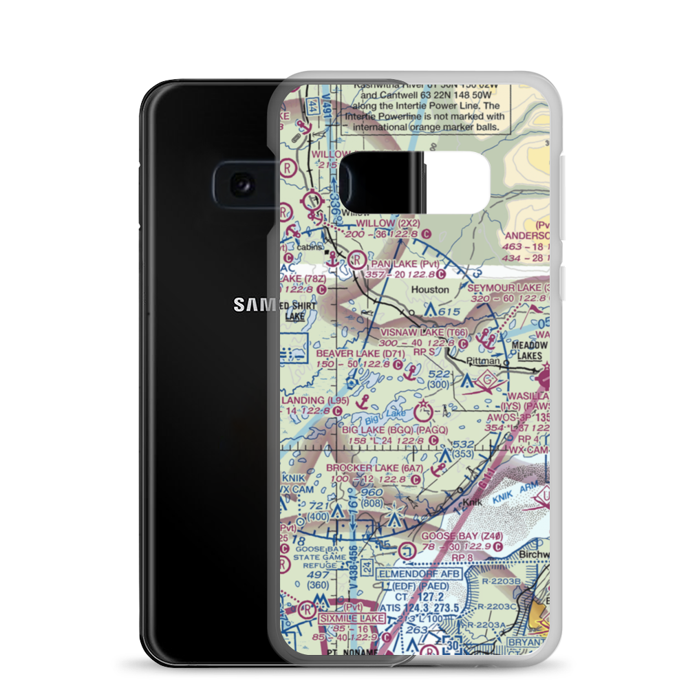 Beaver Lake Seaplane Base (D71) VFR Sectional Samsung Case Samsung Galaxy S10e model shown