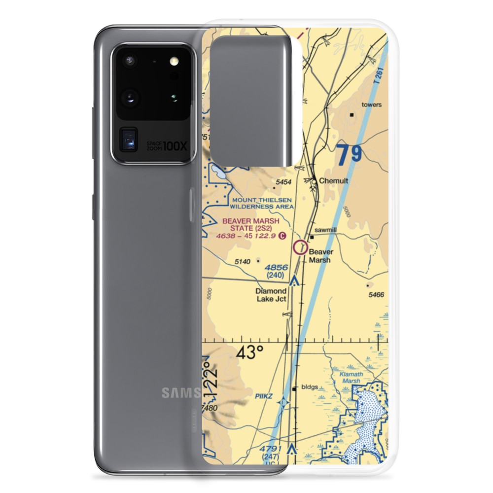 Beaver Marsh State Airport (2S2) VFR Sectional Samsung Case Samsung Galaxy S20 Ultra model shown
