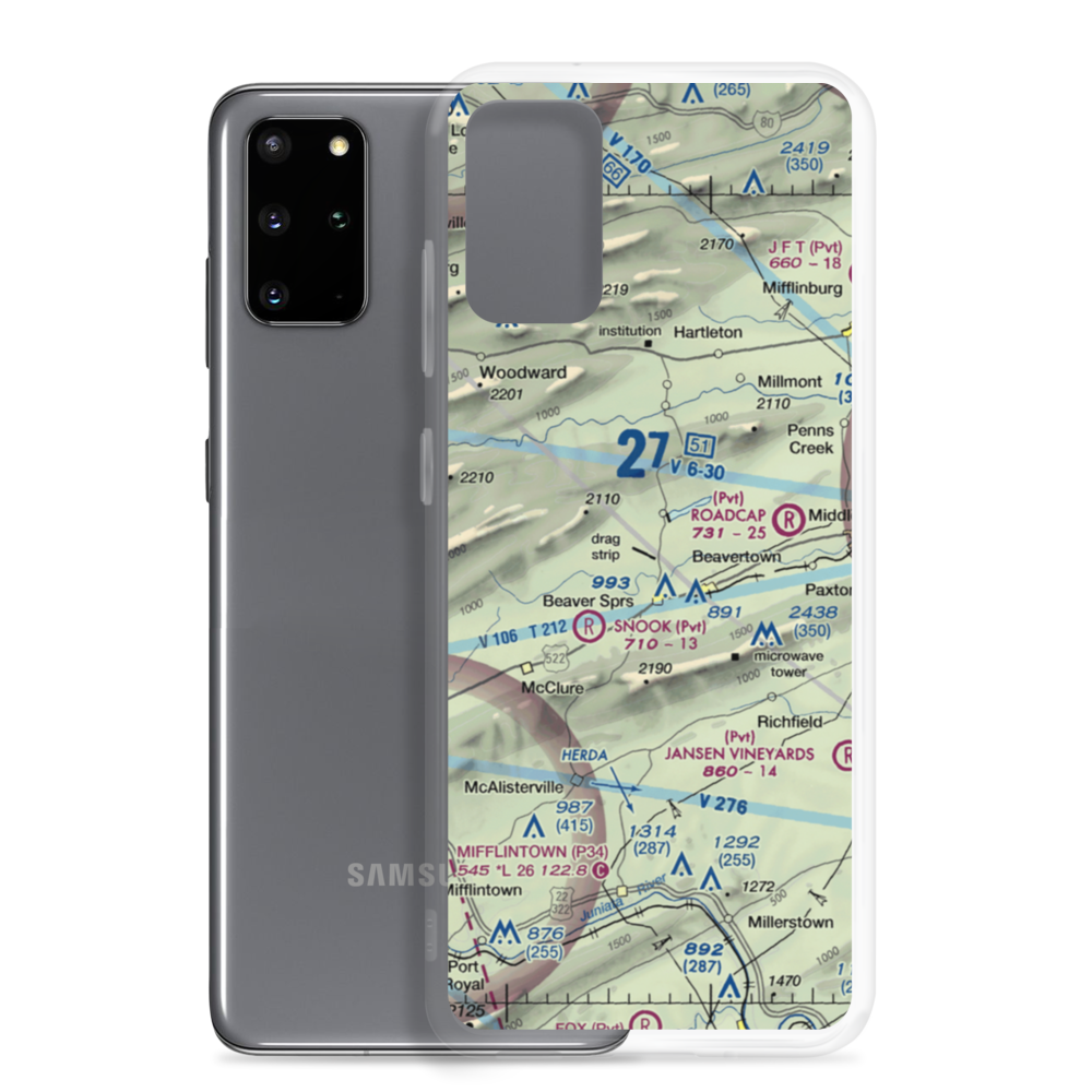 Beaver Springs Airport (PA39) VFR Sectional Samsung Case Samsung Galaxy S20 Plus model shown