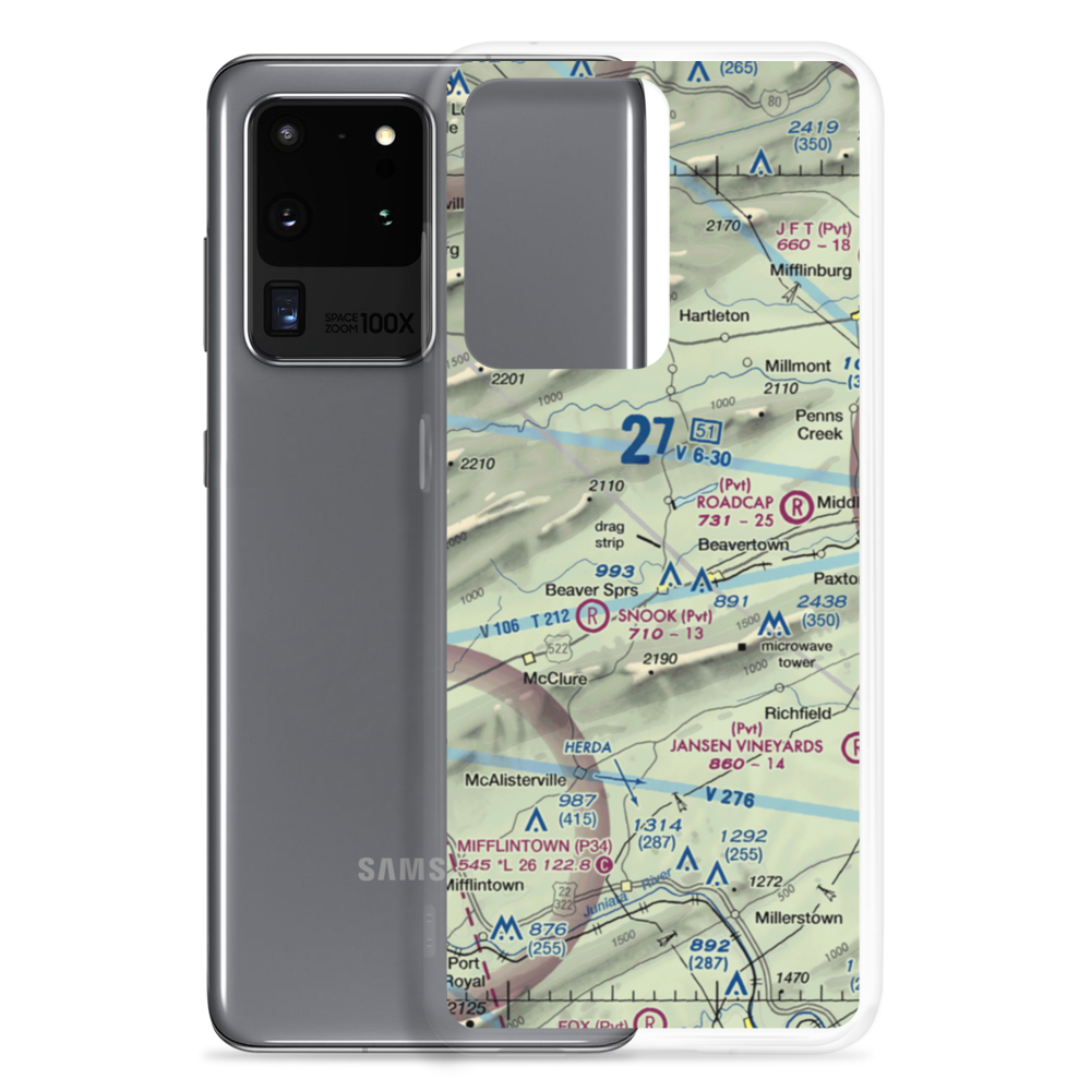 Beaver Springs Airport (PA39) VFR Sectional Samsung Case Samsung Galaxy S20 Ultra model shown