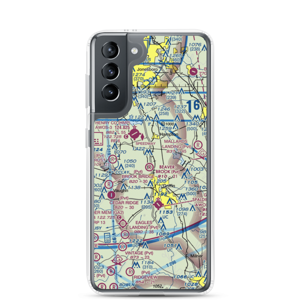 Beaverbrook Aerodrome (10GA) VFR Sectional Samsung Case Samsung Galaxy S21 model shown