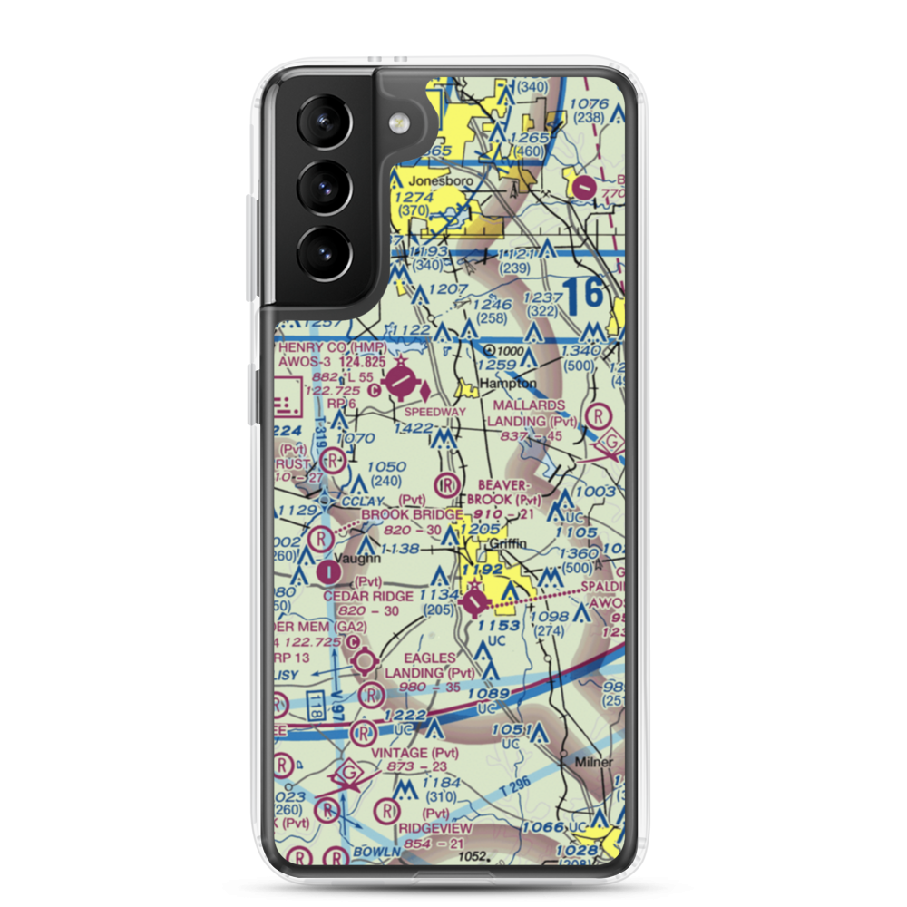 Beaverbrook Aerodrome (10GA) VFR Sectional Samsung Case Samsung Galaxy S21 Plus model shown
