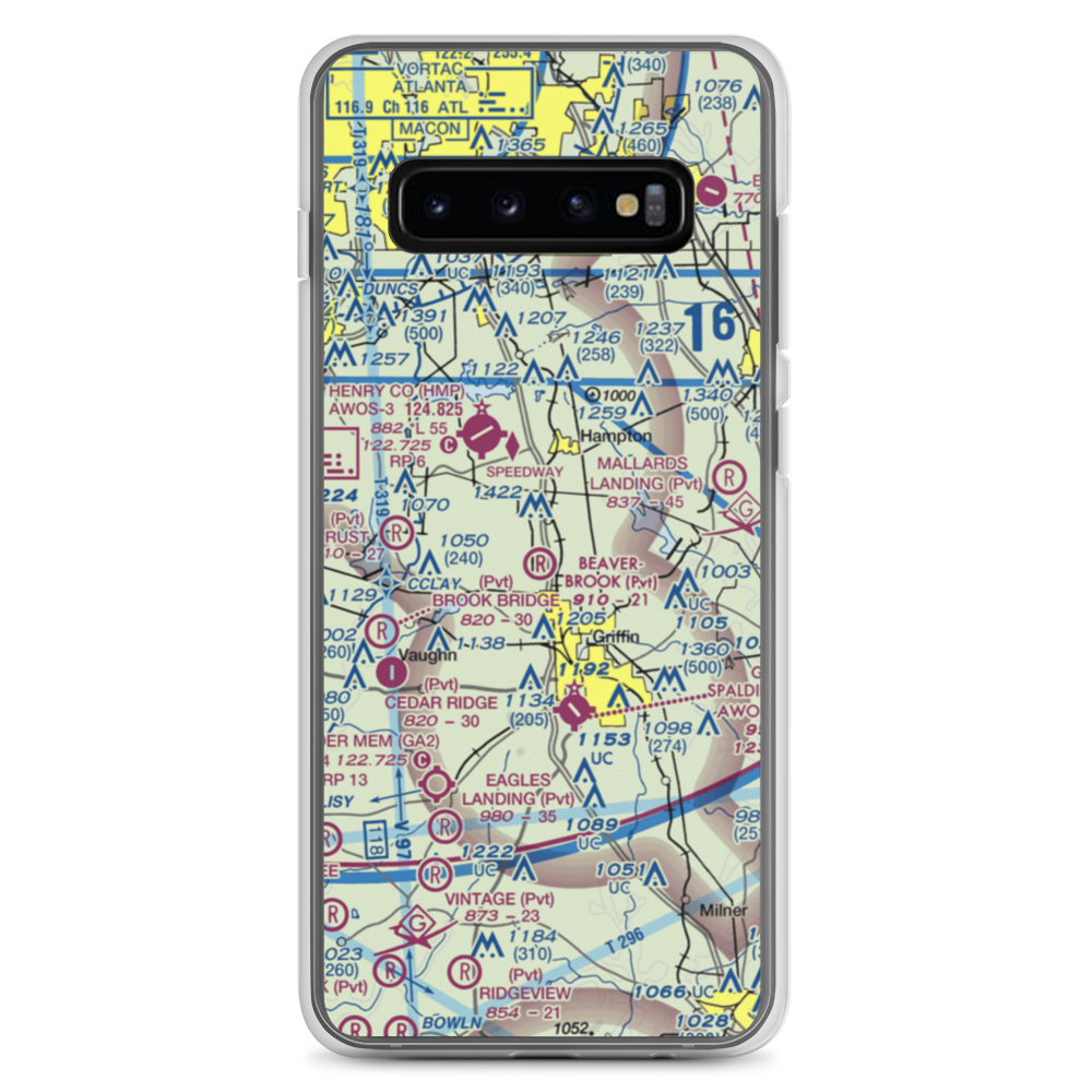 Beaverbrook Aerodrome (10GA) VFR Sectional Samsung Case Samsung Galaxy S10+ model shown