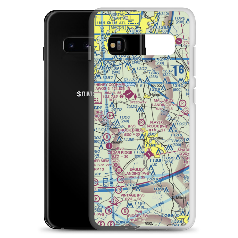 Beaverbrook Aerodrome (10GA) VFR Sectional Samsung Case Samsung Galaxy S10+ model shown