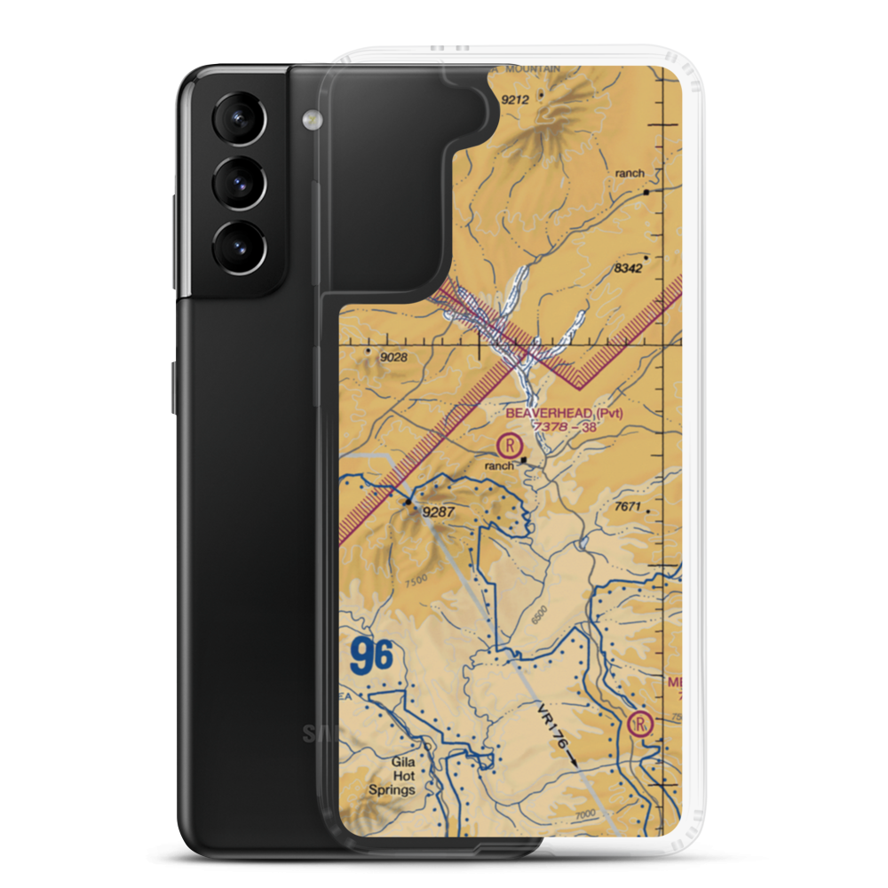 Beaverhead Airstrip (13NM) VFR Sectional Samsung Case Samsung Galaxy S21 Plus model shown