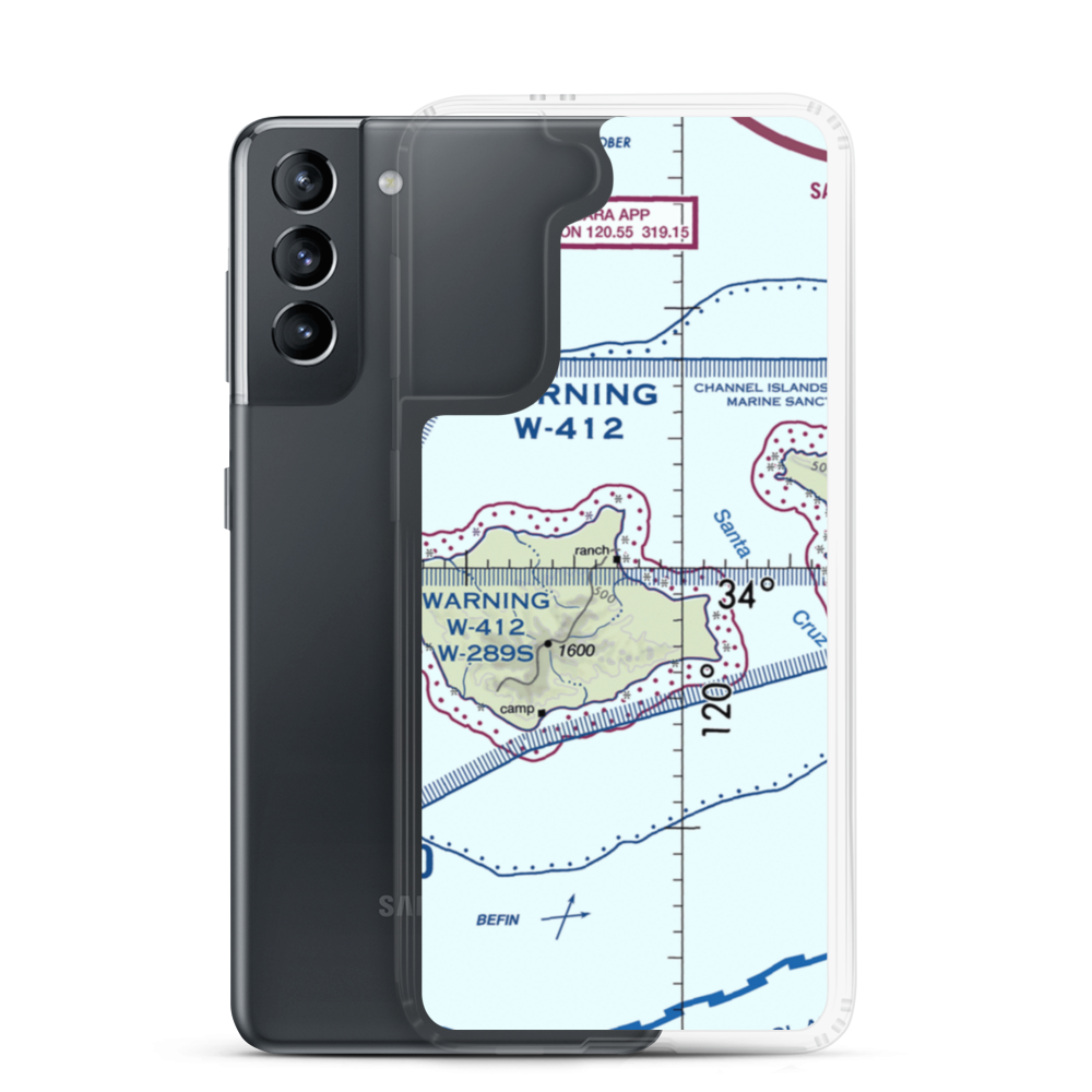 Bechers Bay Airstrip (US-0229) VFR Sectional Samsung Case Samsung Galaxy S21 model shown