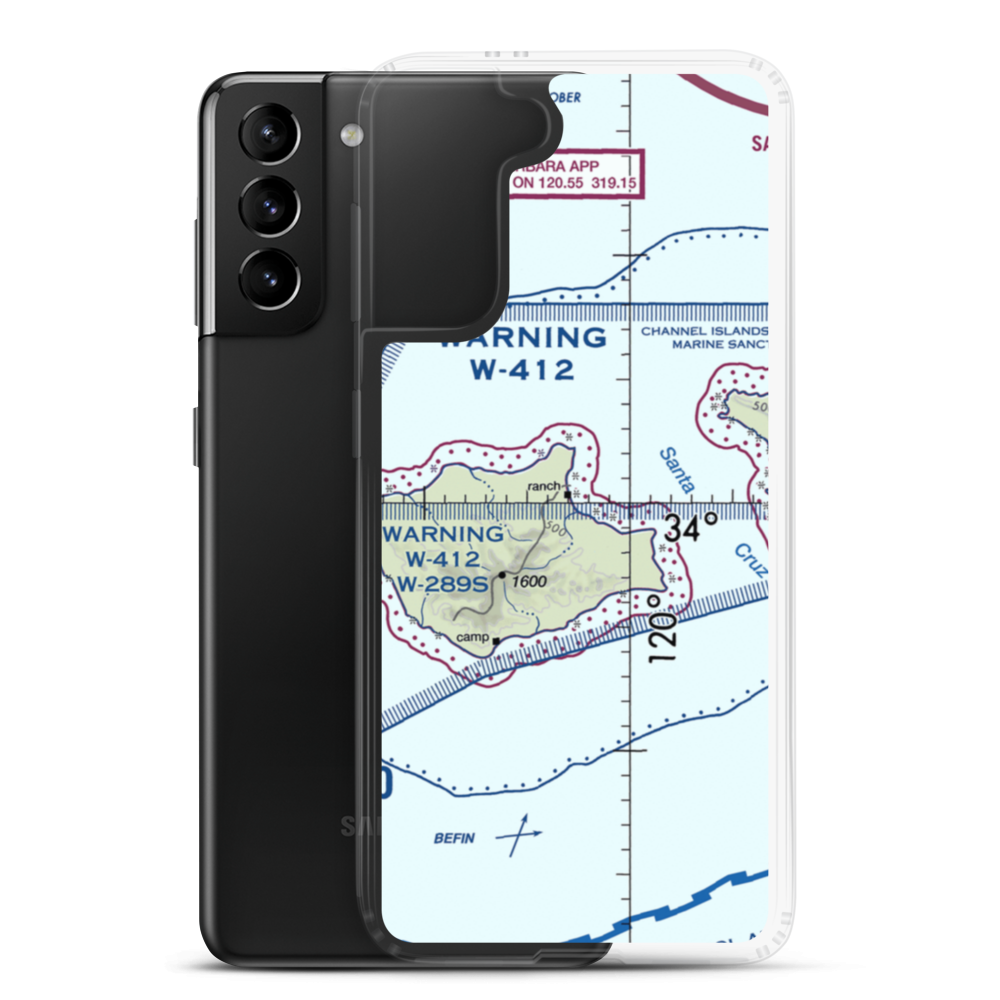 Bechers Bay Airstrip (US-0229) VFR Sectional Samsung Case Samsung Galaxy S21 Plus model shown