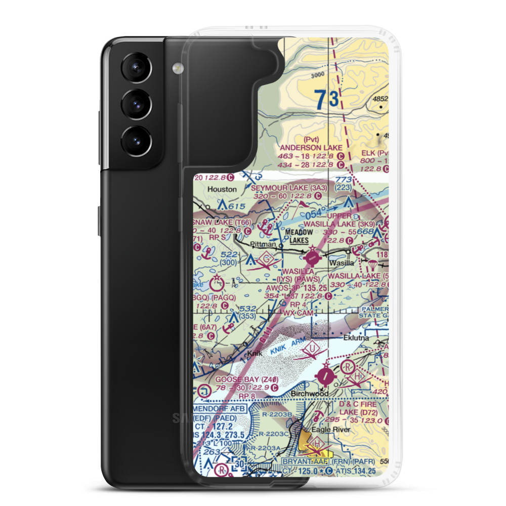 Bechtol Field (56AK) VFR Sectional Samsung Case Samsung Galaxy S21 Plus model shown