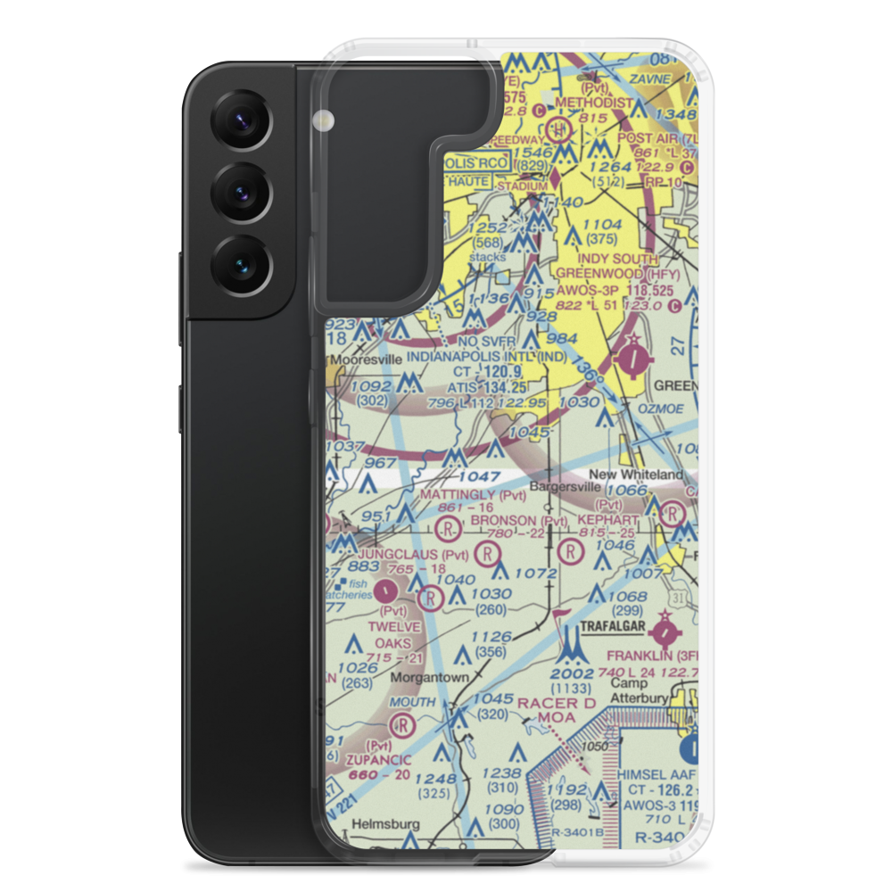 Beck Airport (IN64) VFR Sectional Samsung Case Samsung Galaxy S22 Plus model shown