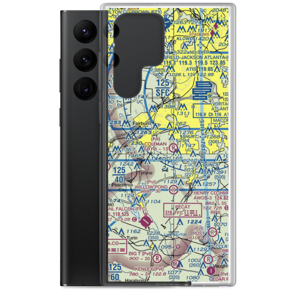 Beck Field (GA92) VFR Sectional Samsung Case Samsung Galaxy S22 Ultra model shown