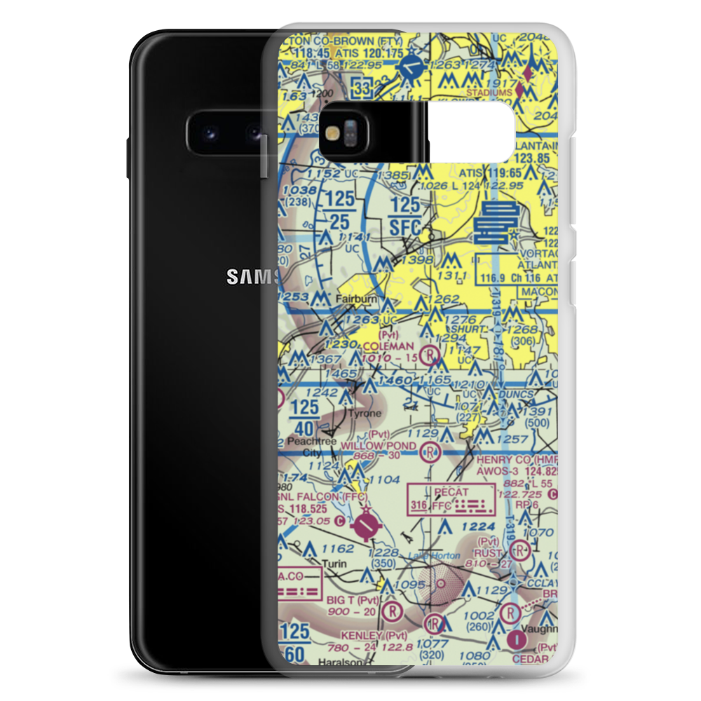 Beck Field (GA92) VFR Sectional Samsung Case Samsung Galaxy S10+ model shown
