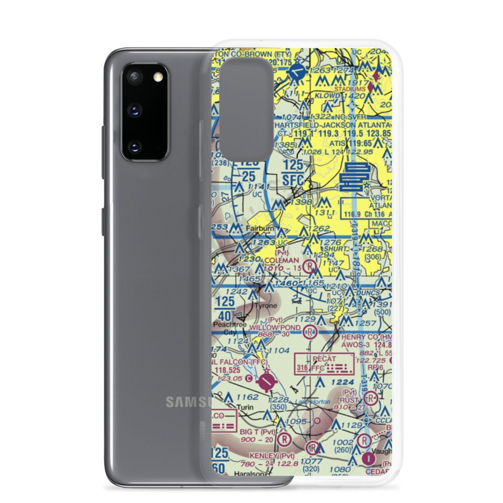 Beck Field (GA92) VFR Sectional Samsung Case Samsung Galaxy S20 model shown