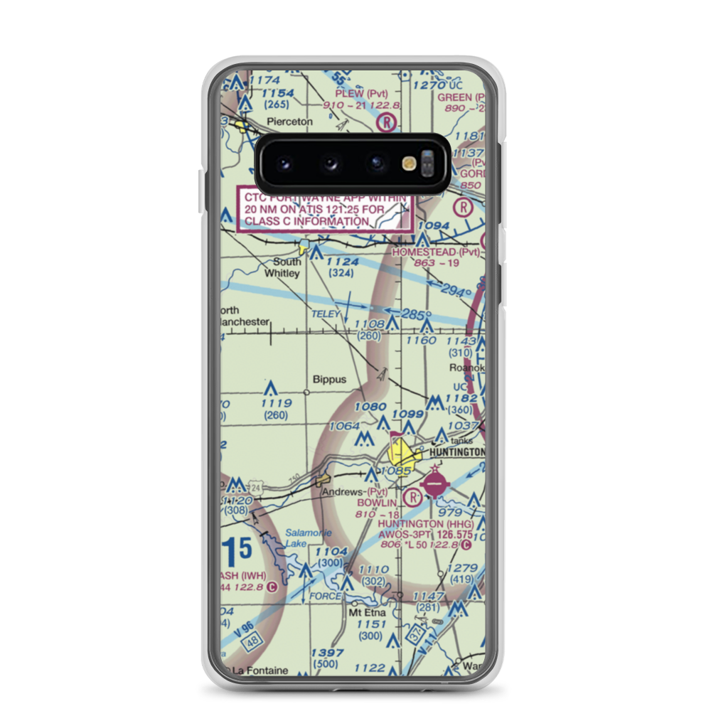 Beck Private Airport (II14) VFR Sectional Samsung Case Samsung Galaxy S10 model shown