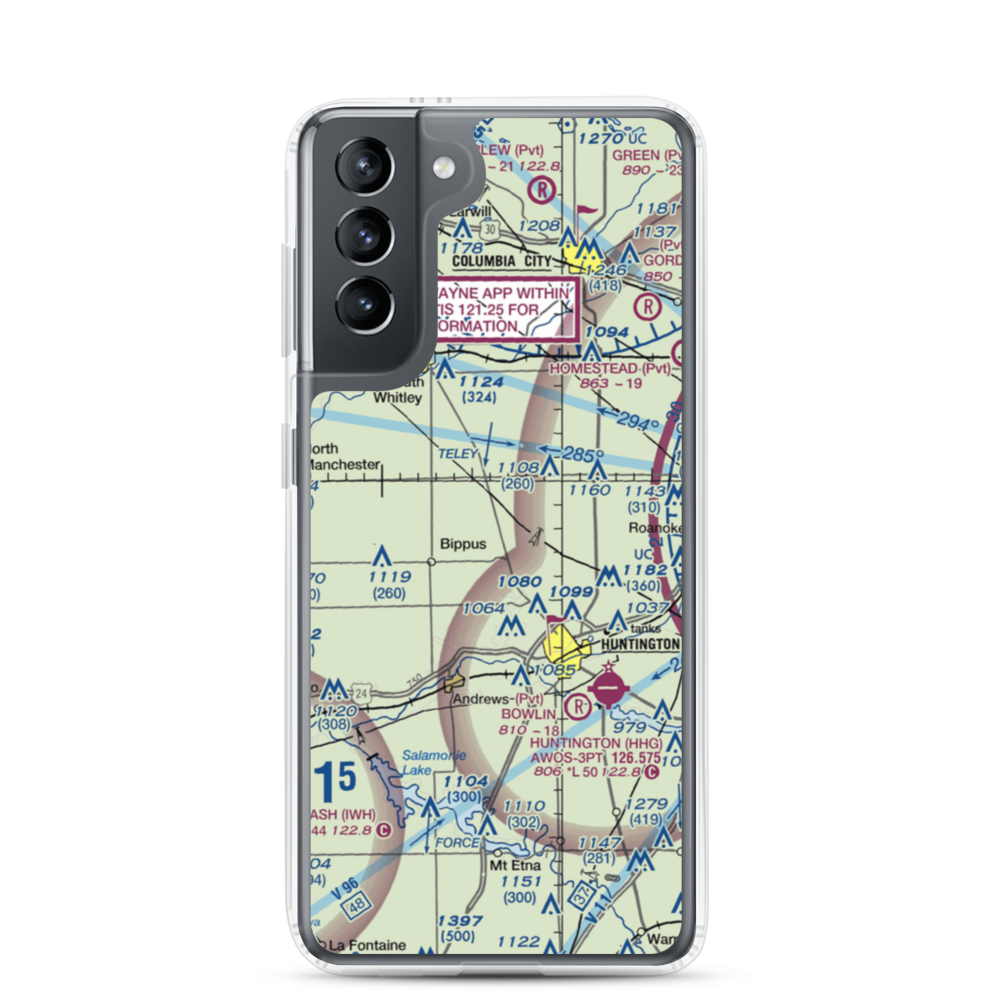 Beck Private Airport (II14) VFR Sectional Samsung Case Samsung Galaxy S21 model shown