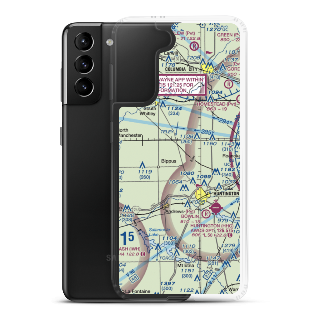 Beck Private Airport (II14) VFR Sectional Samsung Case Samsung Galaxy S21 Plus model shown