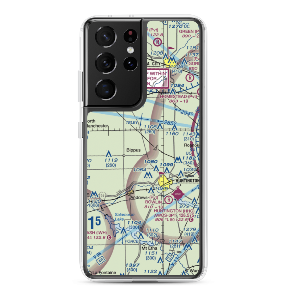 Beck Private Airport (II14) VFR Sectional Samsung Case Samsung Galaxy S21 Ultra model shown