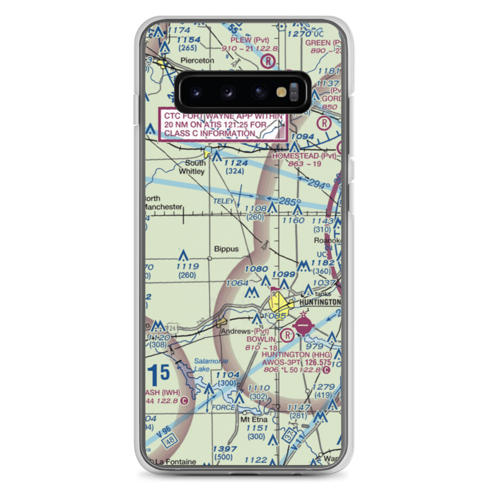 Beck Private Airport (II14) VFR Sectional Samsung Case Samsung Galaxy S10+ model shown