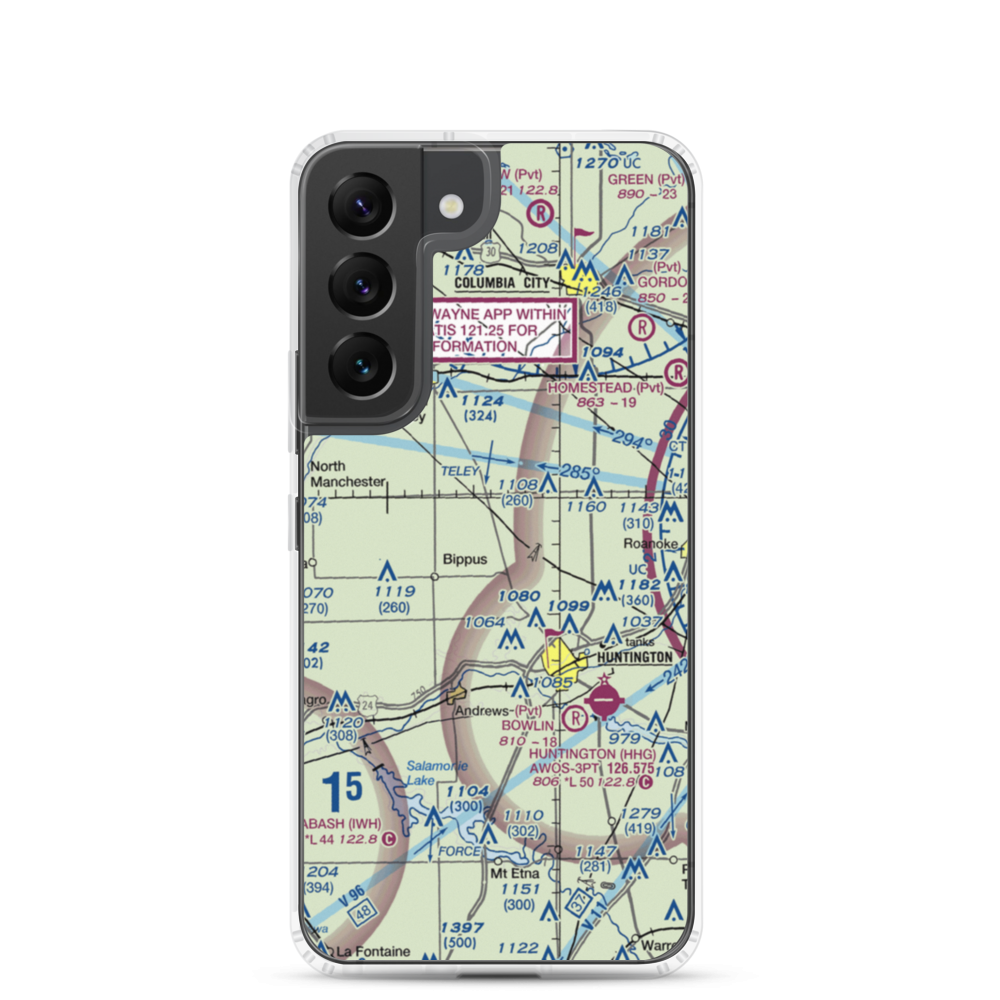 Beck Private Airport (II14) VFR Sectional Samsung Case Samsung Galaxy S22 model shown