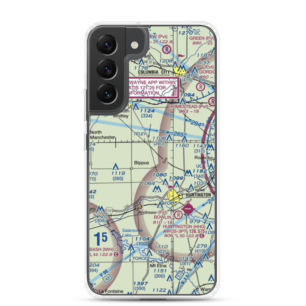 Beck Private Airport (II14) VFR Sectional Samsung Case Samsung Galaxy S22 Plus model shown