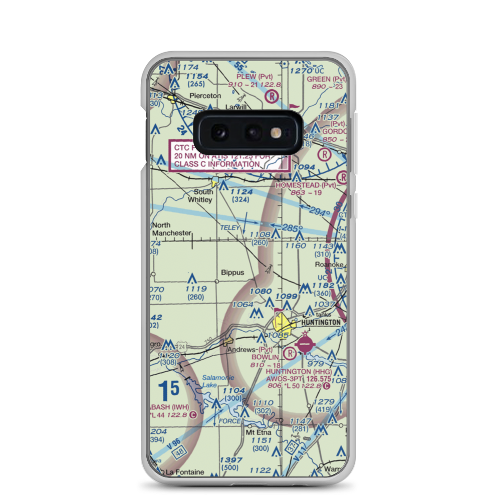 Beck Private Airport (II14) VFR Sectional Samsung Case Samsung Galaxy S10e model shown