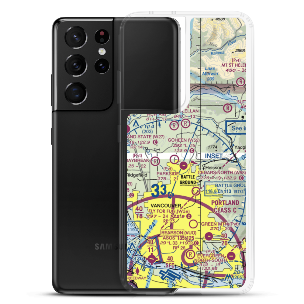 Becker Field (59AS) VFR Sectional Samsung Case Samsung Galaxy S21 Ultra model shown