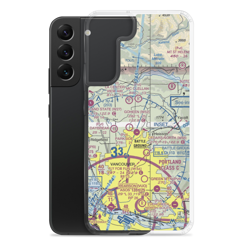 Becker Field (59AS) VFR Sectional Samsung Case Samsung Galaxy S22 Plus model shown