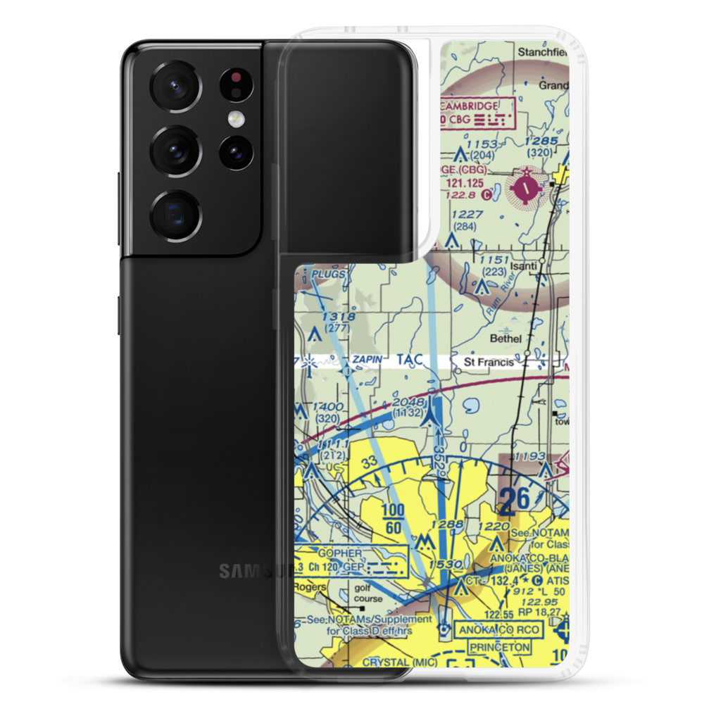 Becker Personal Airport (MY43) VFR Sectional Samsung Case Samsung Galaxy S21 Ultra model shown