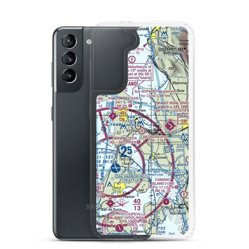 Becker's Landing Airport (WN18) VFR Sectional Samsung Case Samsung Galaxy S21 model shown