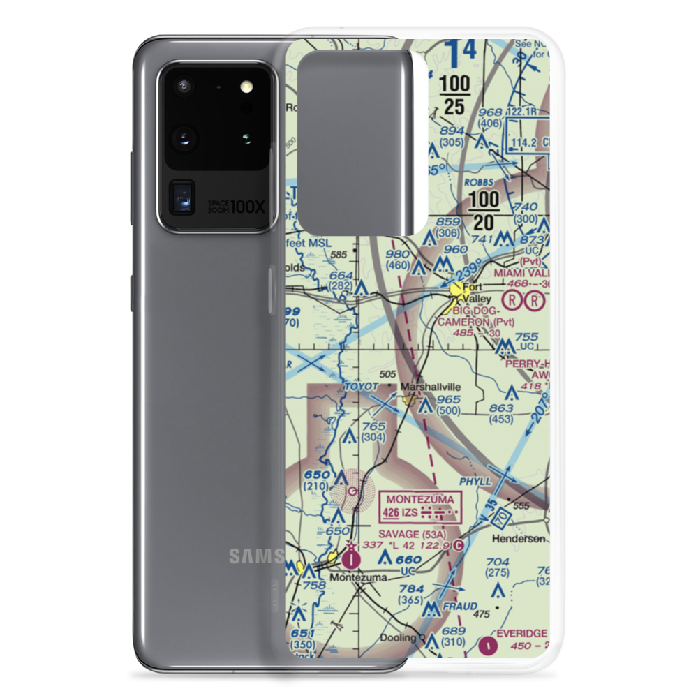 Beckley Farms Airport (1GE4) VFR Sectional Samsung Case Samsung Galaxy S20 Ultra model shown