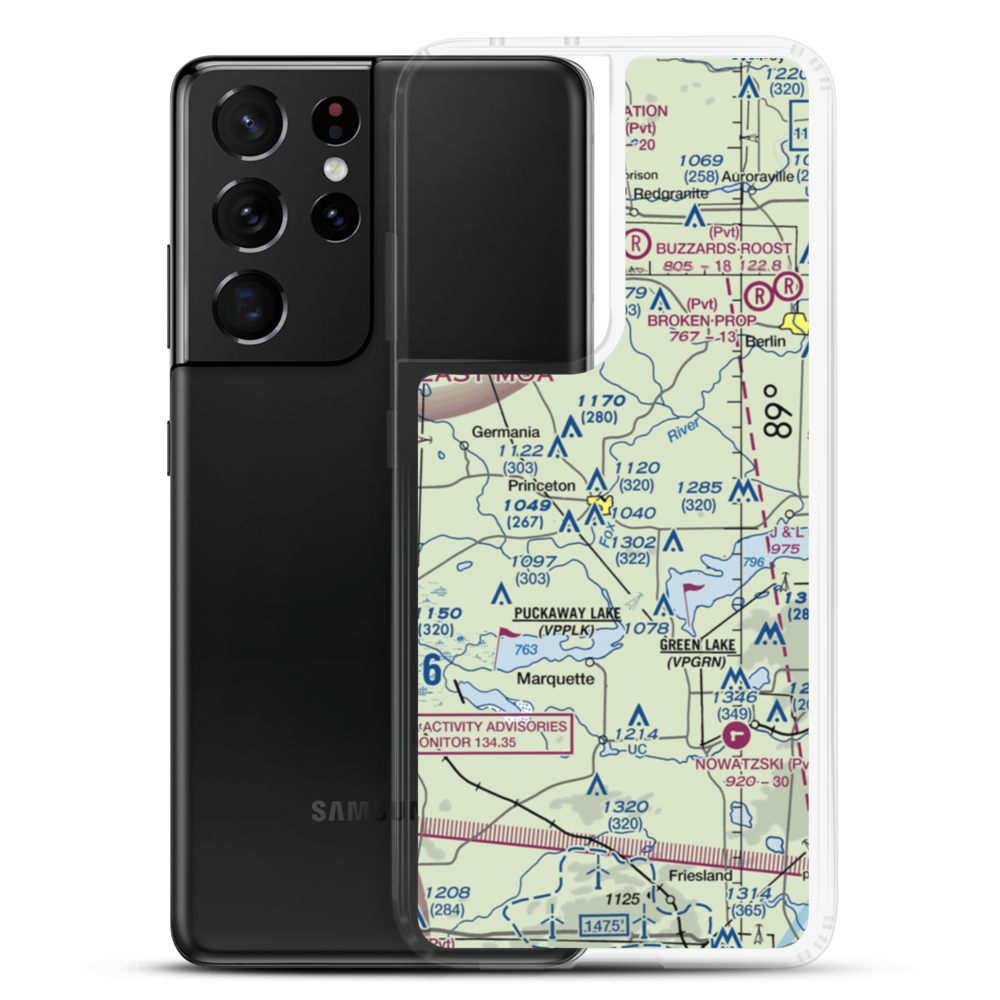 Bed-Ah-Wick Field (1WI3) VFR Sectional Samsung Case Samsung Galaxy S21 Ultra model shown