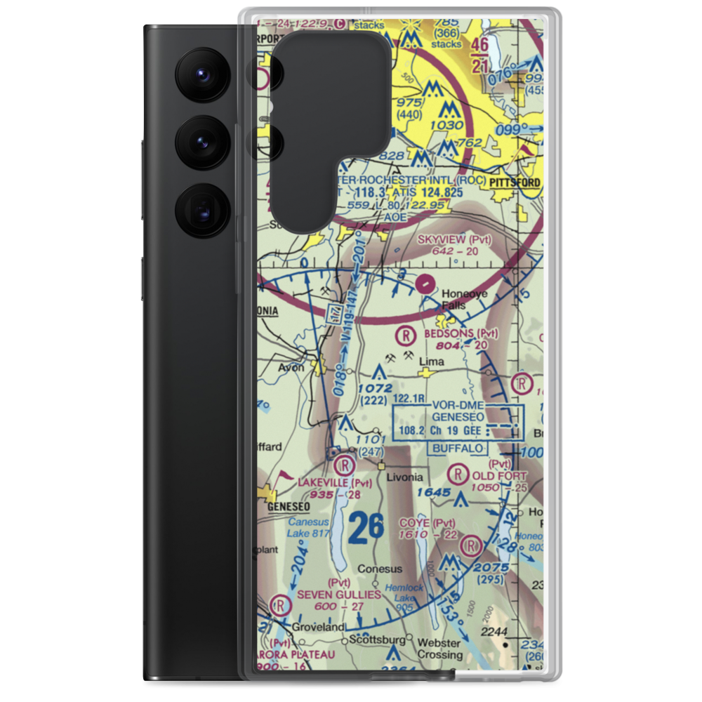 Bedson's Land Base Airport (52NY) VFR Sectional Samsung Case Samsung Galaxy S22 Ultra model shown
