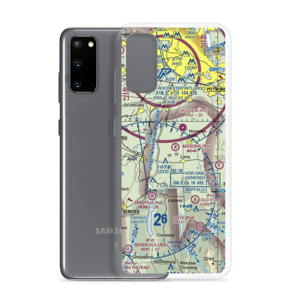 Bedson's Land Base Airport (52NY) VFR Sectional Samsung Case Samsung Galaxy S20 model shown