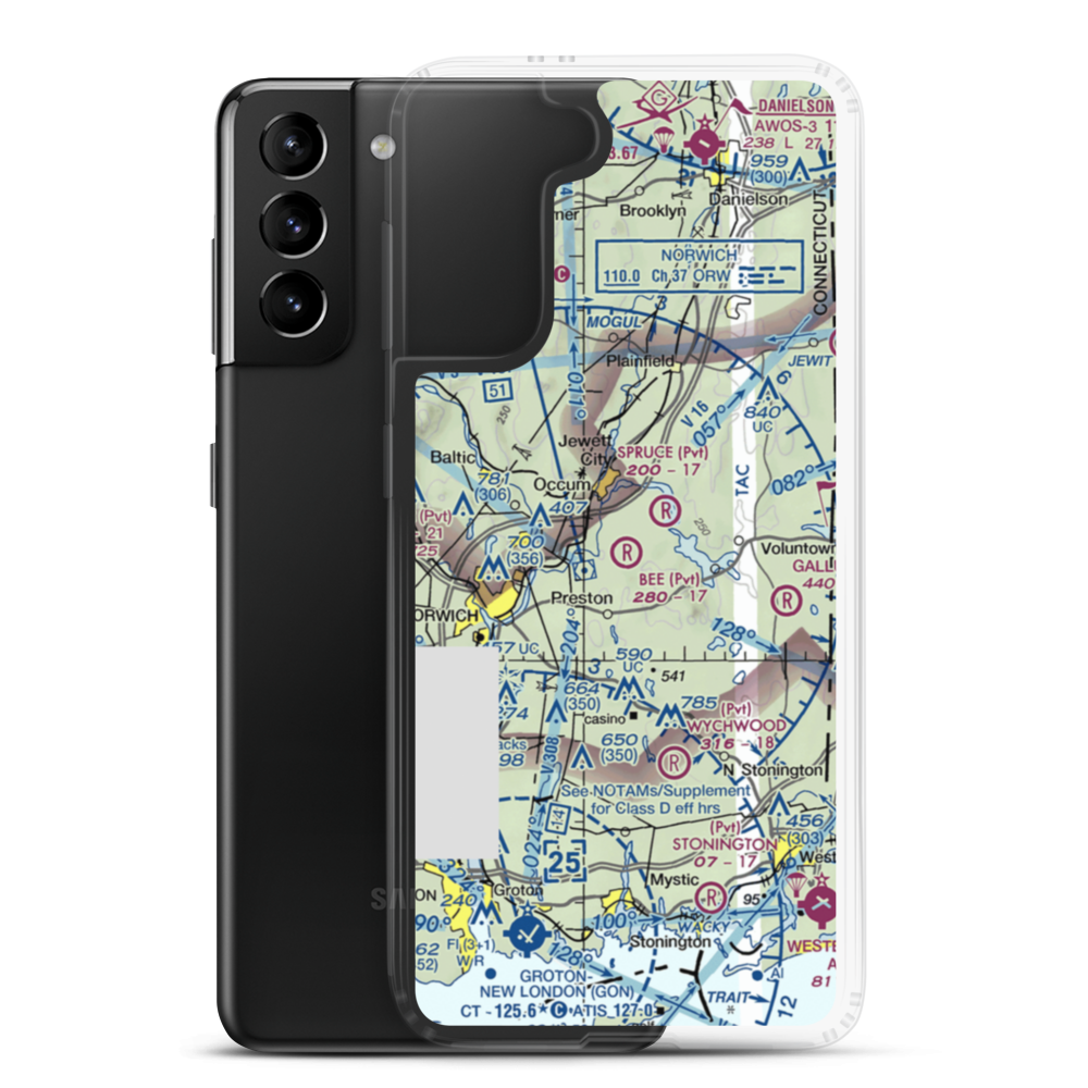 Bee Field (24CT) VFR Sectional Samsung Case Samsung Galaxy S21 Plus model shown