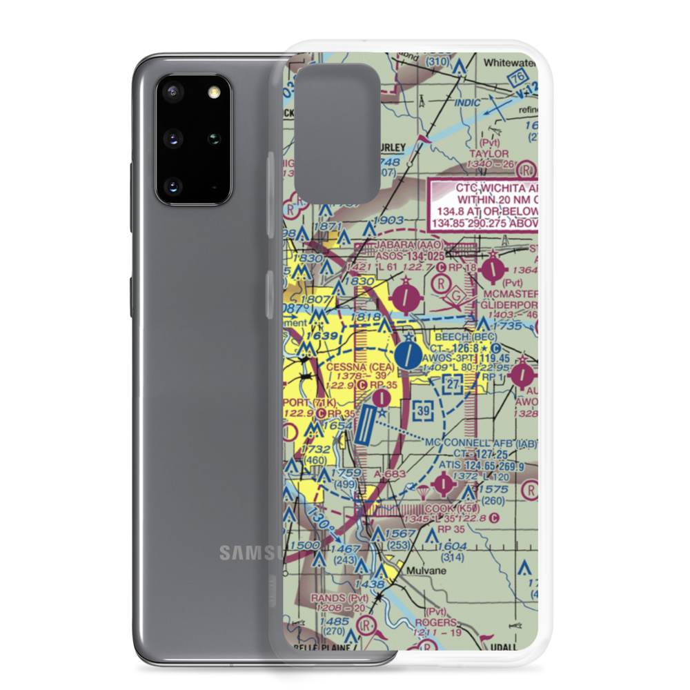 Beech Factory Airport (BEC) VFR Sectional Samsung Case Samsung Galaxy S20 Plus model shown