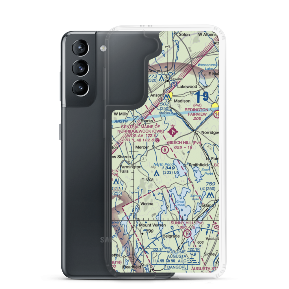 Beech Hill Airport (04ME) VFR Sectional Samsung Case Samsung Galaxy S21 model shown