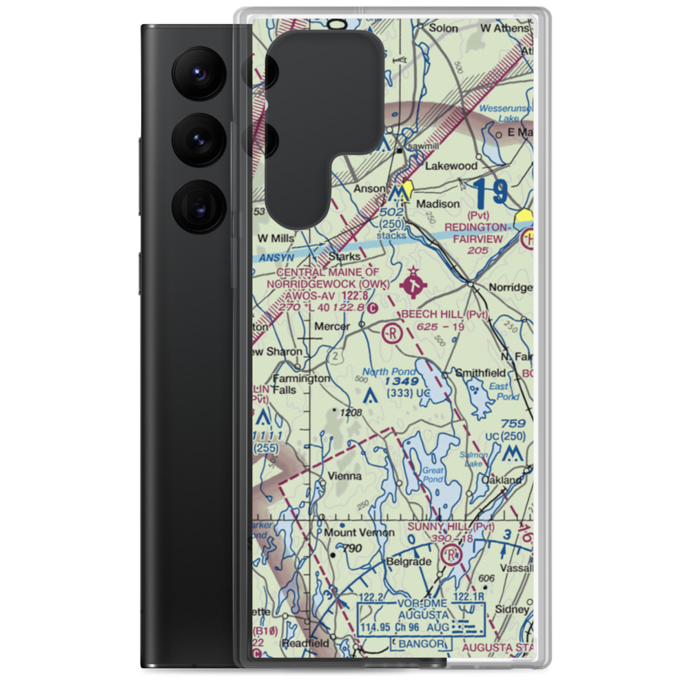 Beech Hill Airport (04ME) VFR Sectional Samsung Case Samsung Galaxy S22 Ultra model shown