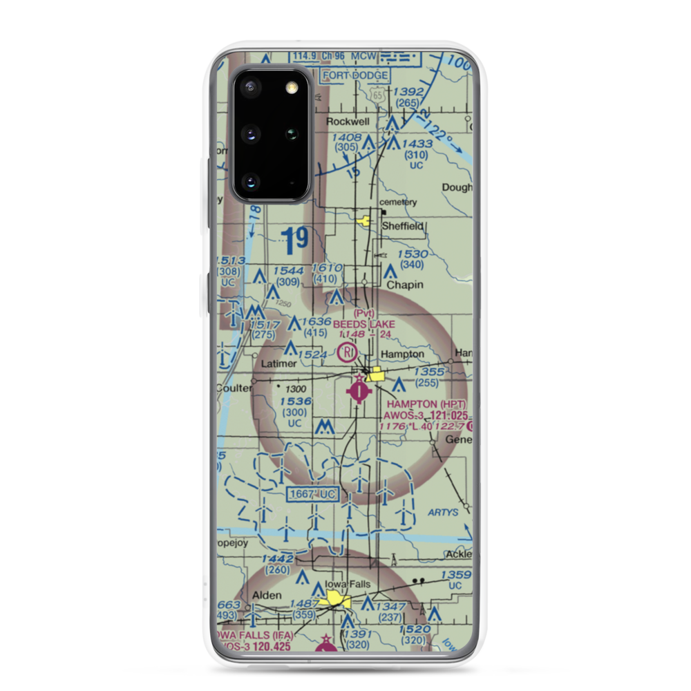 Beeds Lake Airport (IA31) VFR Sectional Samsung Case Samsung Galaxy S20 Plus model shown