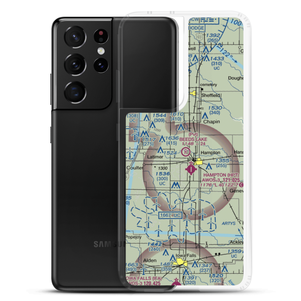 Beeds Lake Airport (IA31) VFR Sectional Samsung Case Samsung Galaxy S21 Ultra model shown